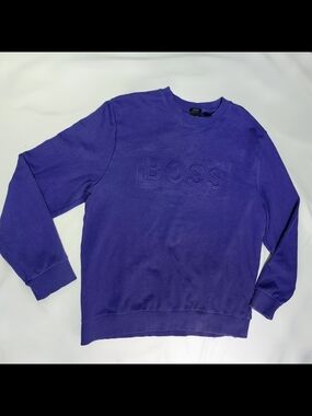 Boss Men's Crewneck Sweatshirt in Deep Purple